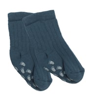 Unisex Mavi Kaydırmaz Taban Polar Çorap