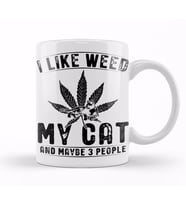 Weed Stoner Cat Owner Kupa Bardak Porselen