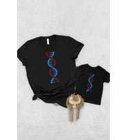 Bordo Mavi DNA Baba Oğul Kız (TEK ÜRÜN FİYATIDIR KOMBİN YAPMAK İÇİN EN AZ 2 ADET SEPETE EKLEYİNİZ) (Siyah)
