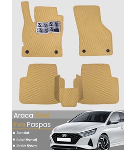 Hyundai İ20 (2020-2025) Uyumlu EVA Paspas Tam Set – Araca Özel Tasarım, Su Geçirmez,Kolay Montaj