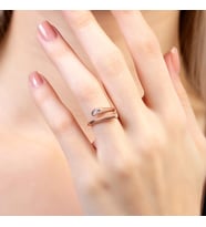 Beyaz Zirkon Taşlı Cats Eye Detaylı Silver Renk Free Size 925 Ayar Gümüş Kadın Yüzük