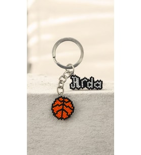 Miyuki Boncuk El Yapımı Basketbol Topu ve İsim Anahtarlık/Çanta Süsü Kişiye Özel