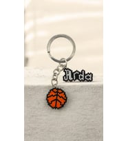 Miyuki Boncuk El Yapımı Basketbol Topu ve İsim Anahtarlık/Çanta Süsü Kişiye Özel