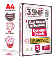 3.Sınıf Özel Okullar ve Bursluluk Hazırlık MEB Tıpkı Basım Deneme 3lü Fasikül SETİ