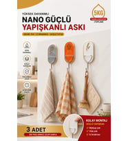 Mutfak Banyo Düzenleyici Yapışkanlı Askı 3 Adet