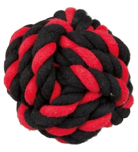 Polo İpli Oyuncak Top Kırmızı Siyah 7,5Cm