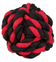 Polo İpli Oyuncak Top Kırmızı Siyah 7,5Cm