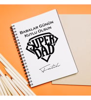 Babalar Günü Tasarımlı Defter Kişiye Özel