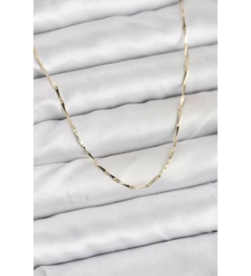 CM 14K Gold Renk İnce Kesim Çubuk Model Zincir Kadın Kolye - TJ-BKO10919