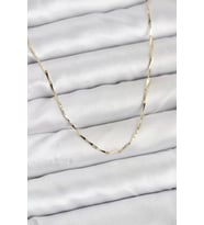 CM 14K Gold Renk İnce Kesim Çubuk Model Zincir Kadın Kolye - TJ-BKO10919