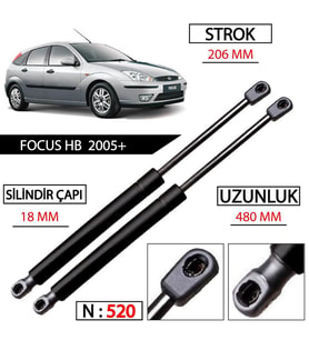 Bagaj Amortisörü Focus HB 2005 +