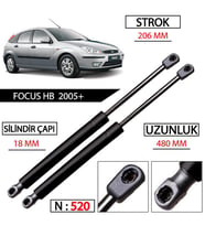Bagaj Amortisörü Focus HB 2005 +