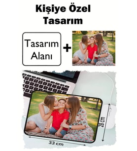 Kişiye Özel Karikatürlü Fotoğraf Baskılı 33x28 Cm Mousepad Kaymaz Taban Rahat Konforlu Mouse Pad