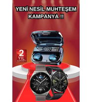 İkili Set Akıllı Saat Bluetooth Kulaklık Kablosuz Uzun Pil Ömrü Spor Modları