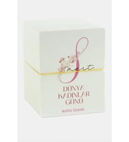 Dünya Kadınlar Günü Bileklik Kartı (Beyaz)