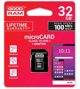 GOODRAM 32GB M1AA-0320R12 microSD Hafıza Kartı 100MB