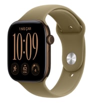 Apple Watch Series 12 Gps, 46 mm Koyu Bronz Alüminyum Kasa ve Klasik Zeytin Yeşili Spor Kordon - M/l