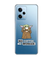 Redmi Note 12 Pro 5G Uyumlu Yoda Coffee Tasarımlı Şeffaf Telefon Kılıfı