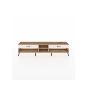 Arges TV Ünitesi Tek Raflı 2 Çekmeceli  220x30x51 Çam-Çam/Aytaşı