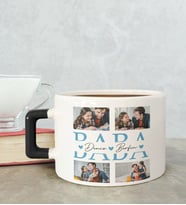 BK Gift Kişiye Özel Fotoğraflı Babalar Günü Tasarımlı Siyah Kulplu Çay & Kahve Fincanı-2, Babaya Hediye, Babalar Günü Hediyesi