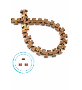 Hematit Doğal Taş Parlak Kahverengi 8x1mm Dizi [AA]