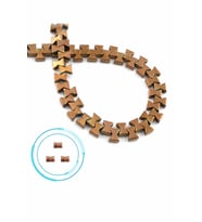 Hematit Doğal Taş Parlak Kahverengi 8x1mm Dizi [AA]