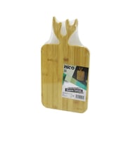 DİKDÖRTGEN=22X38CM  AHŞAP BAMBU KESİM PANOSU - KESME TAHTASI GEYİK BOYNUZ FİGÜR SAPLI (4767)
