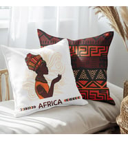 eJOYA Afrika Tasarımlı 2'li Yastık İçi Ve Kırlent Kılıfı 45cm 113548