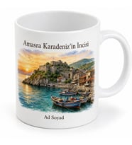 Amasra Manzarası Karadeniz Hatırası Kupa Bardak Özel Tasarım Hediye