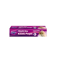 Kilitli Buzdolabı Poşet Büyük Boy 12'li 26 x 28 cm 24 Paket 1 Koli