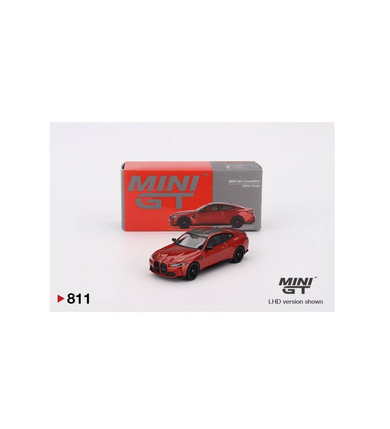 Mini GT 811 BMW M4 Competition (G82) Sakhir Orange 1/64 Model Araba