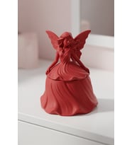 MYCRAFT3D Peri Figürlü Takı Kutusu Dekoratif Mücevher Organizer Kapaklı Masaüstü Aksesuar