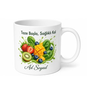 Smoothie Yapanlara Taze Meyve Karışımı Detoks Etkili Sağlıklı Kupa Bardak Hediye