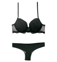 Pierre Cardin 4795 Madrid Kap Desteksiz Sütyen Takım (Siyah)