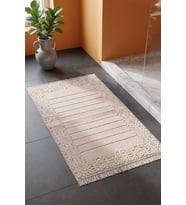 Aflora Bej %100 Pamuk Ayak Havlusu - 60x130 cm
