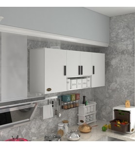 Kenzlife hazır mutfak floro32 byz 060*150*32 mutfak banyo dolabı kapaklı raflı (Karışık)