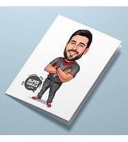 Kişiye Özel Erkek Hakem Karikatürlü Tebrik Kartı