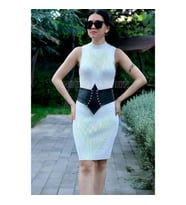 Elbise Üzeri Deri Korse Kemer, Elbise Kemeri, Gömlek Üzeri Kemer (Kırmızı)