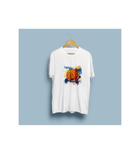 Oversize Basketbol Topu Tasarım Unisex T-shirt
