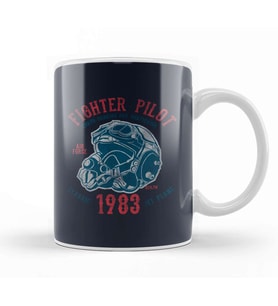 Fighter Pilot Kupa Bardak Porselen