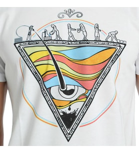 Bant Giyim - Piramit Beyaz Erkek T-shirt Tişört