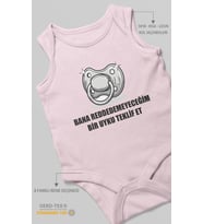 Bana Reddedemeyeceğim Bir Uyku Teklif Et Baskılı Bebek Zıbını – Çıtçıtlı Body 8 Renk  %100 Pamuk Sıfır Kol (Bebek Pembesi)