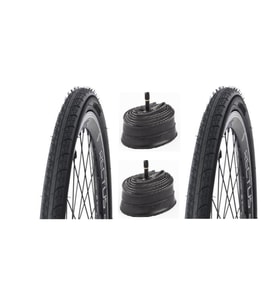 24X1 3-8 Tekerlekli Sandalye Lastik Seti 2 Dış 2 İç (Siyah)