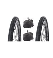 24X1 3-8 Tekerlekli Sandalye Lastik Seti 2 Dış 2 İç (Siyah)