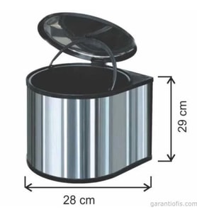 Garanti Metal 1011 Dolap İçi Çöp Kovası (11 Litre)