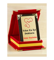 Yılın En İyi Doktoru Plaketi - Doktorlar Günü Plaketi ( Mini Plaket )