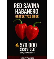 RED SAVİNA HABANERO PEPPER 350.000 – 570.000 Scoville - Gerçek Taze Acı Biber