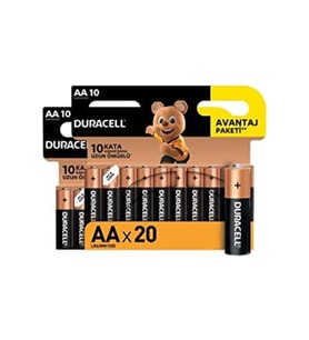 Duracell  Aa Kalem Piller, 20 Li Paket