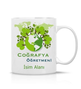 Coğrafya Öğretmeni Tasarım İsim Yazılı Hediye Çay Kahve Kupa Bardak-Öğretmenler3