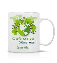 Coğrafya Öğretmeni Tasarım İsim Yazılı Hediye Çay Kahve Kupa Bardak-Öğretmenler3